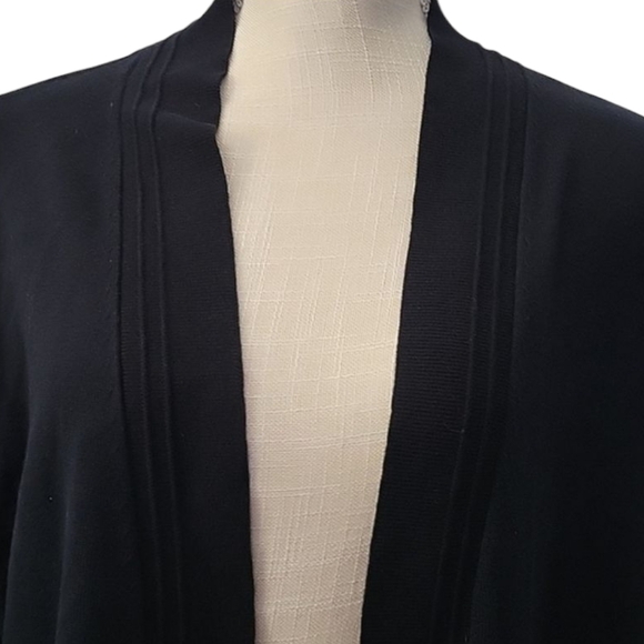 Jones New York Women's Black Open Front Sweater - Picture 2 of 3